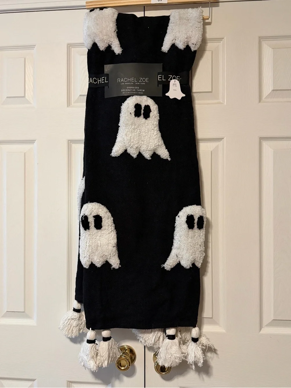 Rachel Zoe Black & White Ghost Decorative Throw